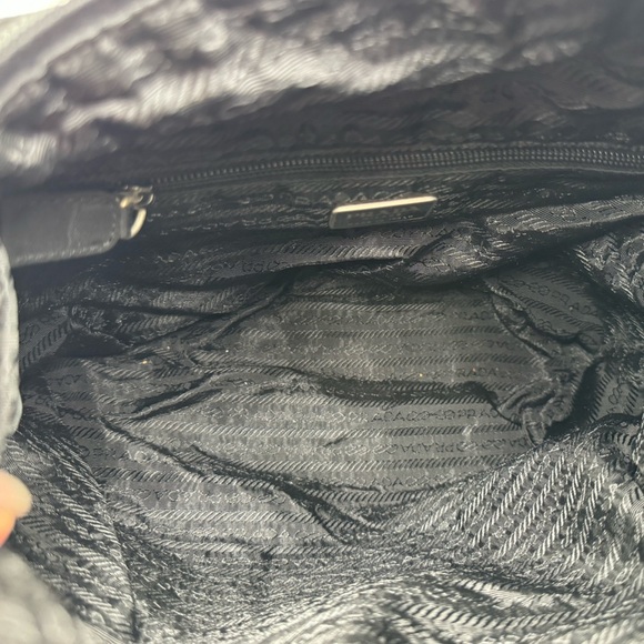 Prada - Authentic - Black Canvas Shoulder Bag / Tote - Picture 13 of 15